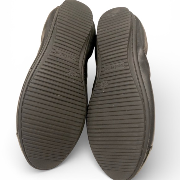 Josef Seibel Black Leather Ballet Flats With Rubber Bottom Size EU 39 US 8-8.5 - Picture 5 of 6